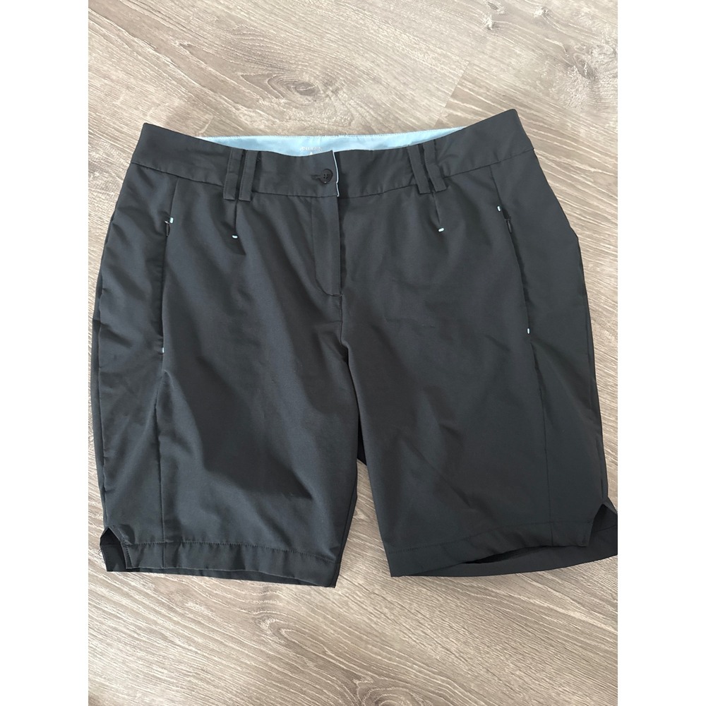 Antigua Womens Desert Dry Xtra-Lite Performance Golf Shorts Black‎ Size 12